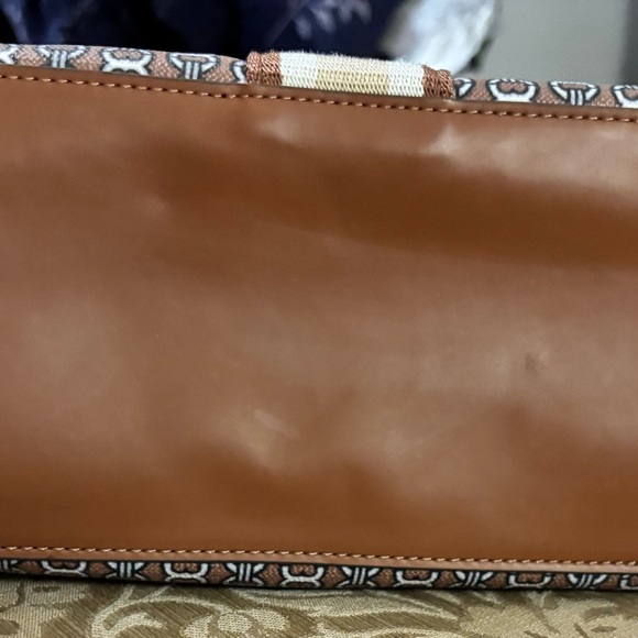 Tory Burch Brown and Cream Patterned Tote - Picture 8 of 8